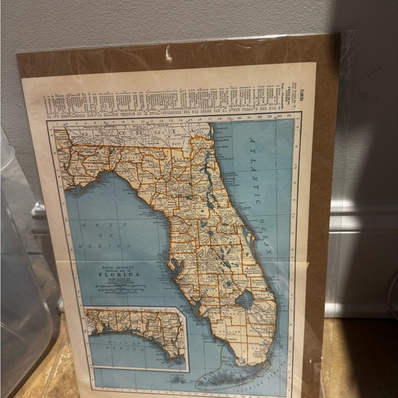 Wall Art - Vintage North Carolina Georgia and Florida Map Prints (set of 3) - Picture 7 of 12